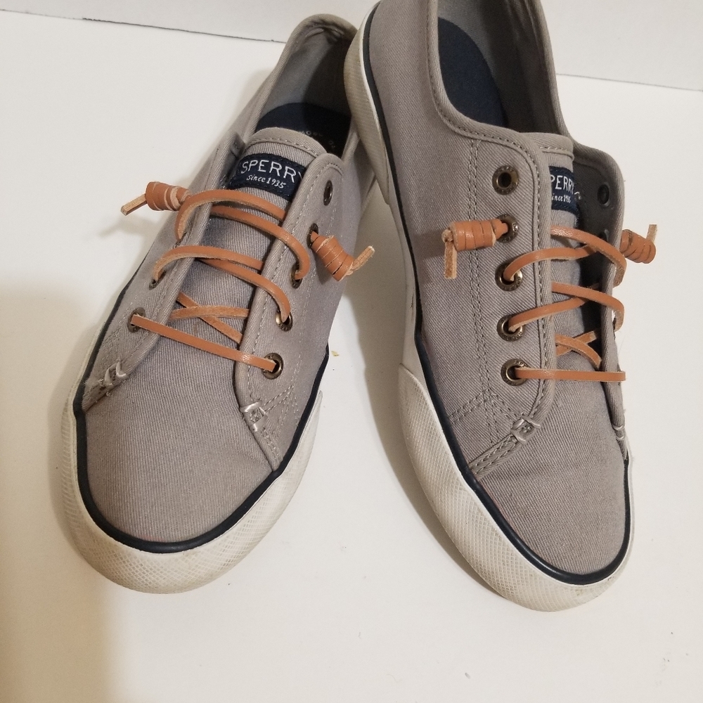 Sperry Canvas Sneakers Gray Size 7.5